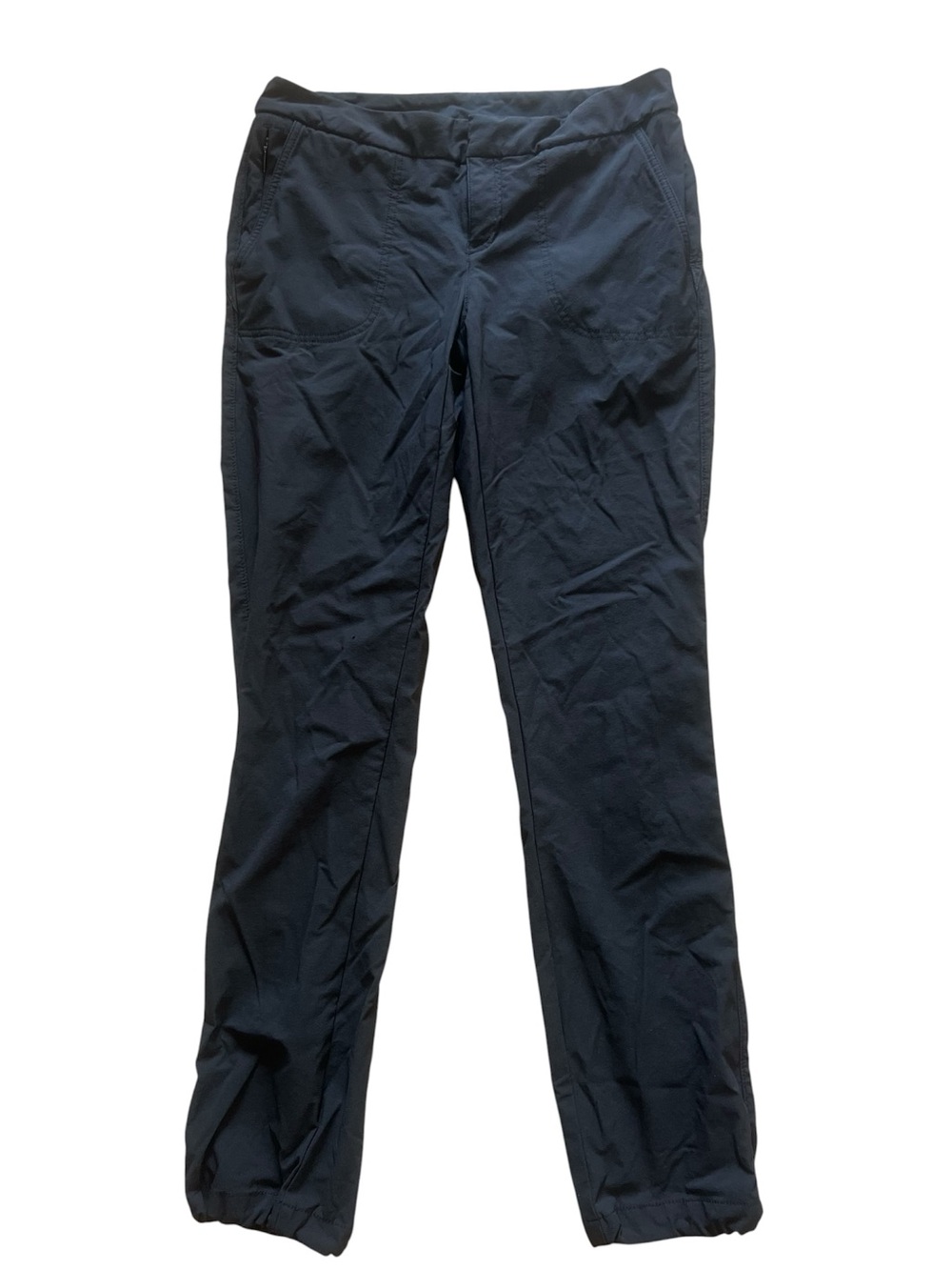 Athleta Trekkie Hiking Travel Commuter Pants Cinched Ankles Black | Size 10
